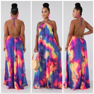 Tye Dye Sparkling Maxi Dress (SOLD OUT)